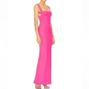 SOLACE London Joni Maxi Dress in Magenta